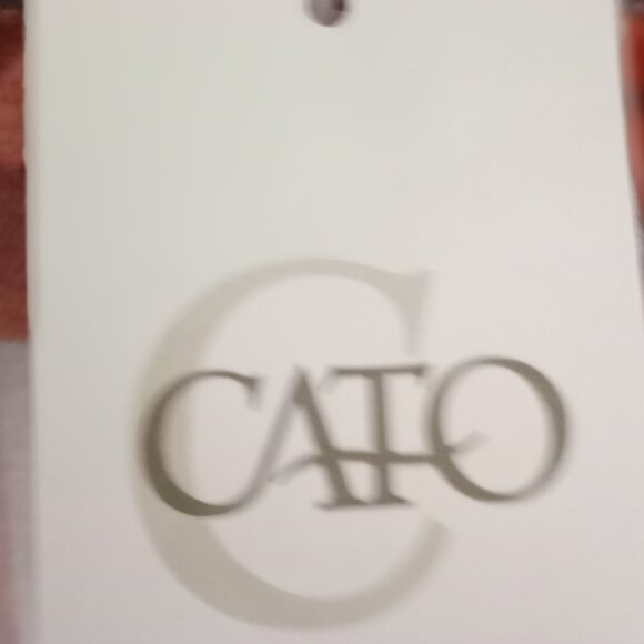 'CATO' NWT Plaid Shirt Size XL Burnt Orange/White, etc 100%Cotton - Picture 7 of 13